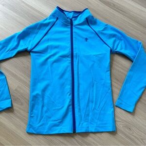 Coolibar Blue Full Zip Rash Guard XS